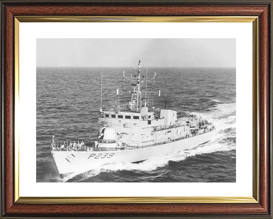 HMS Peacock (P239) Photo Print - Port Bow View - Royal Navy Peacock Class Patrol Vessel Hampshire Prints 10 x 8 Classic Frame Yes