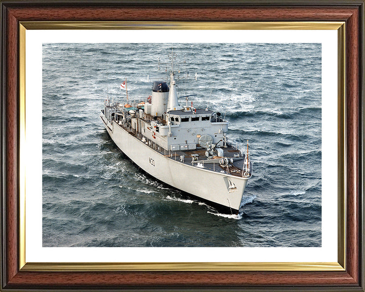 HMS Ledbury (M30) Photo Print - At Sea - Royal Navy Hunt Class Minesweeper Hampshire Prints 10 x 8 Classic Frame Yes