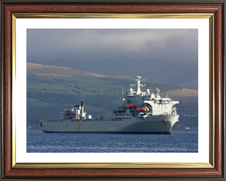 RFA Argus (A135) Photo Print - Low Starboard View - Royal Fleet Auxiliary Casualty Class Ship Hampshire Prints 10 x 8 Classic Frame Yes