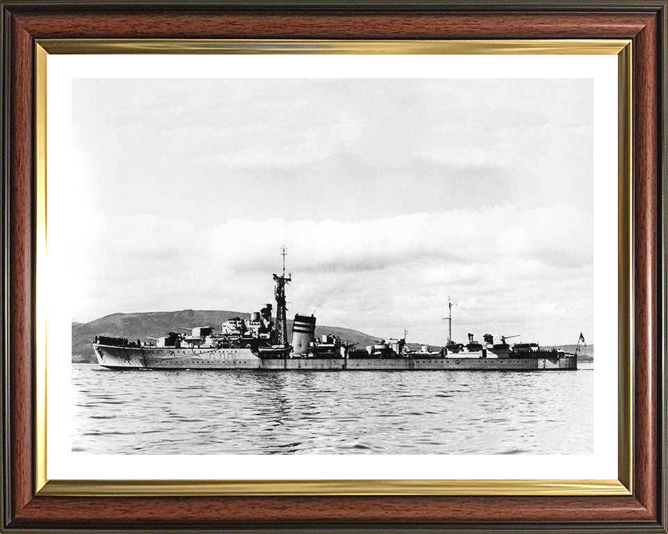HMS Jervis (G00) (F00) Photo Print - Port Beam View - Royal Navy J Class Destroyer Hampshire Prints 10 x 8 Classic Frame Yes
