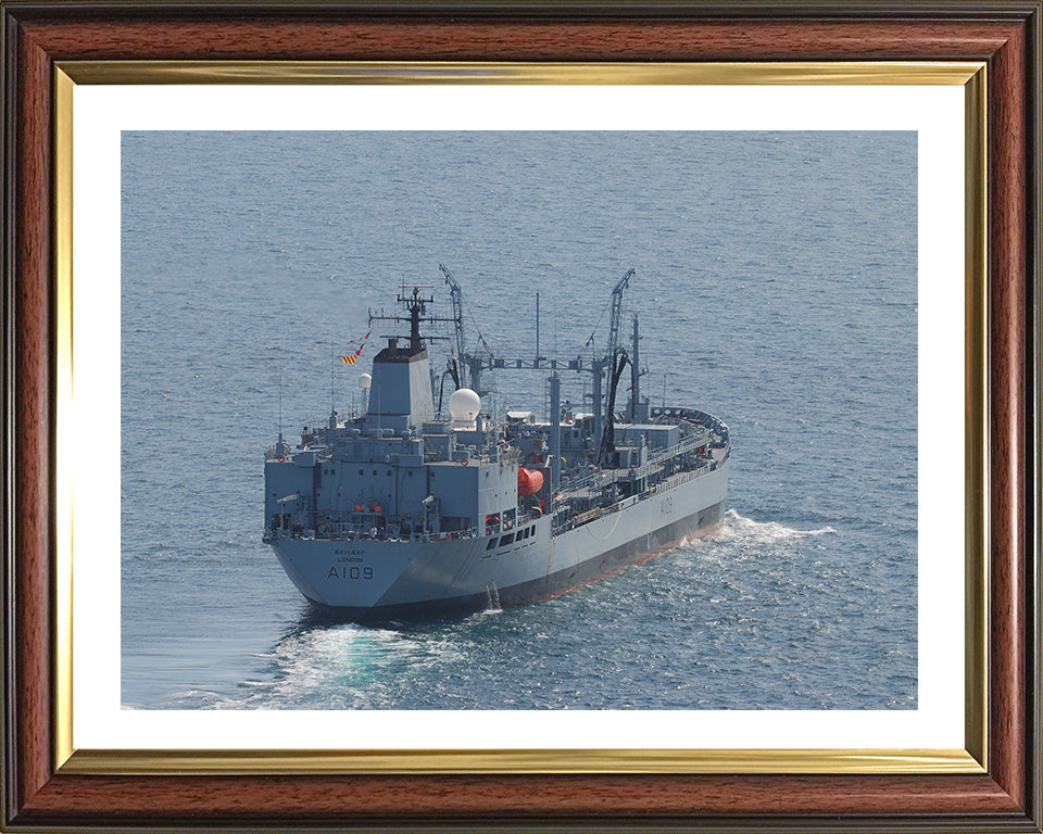 RFA Bayleaf (A109) Photo Print - Starboard Quarter View - Royal Fleet Auxiliary Leaf Class Tanker Hampshire Prints 10 x 8 Classic Frame Yes