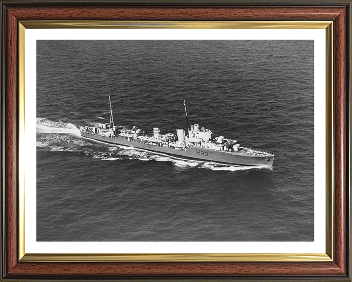 HMS Hereward (H93) Photo Print - Starboard View - Royal Navy H Class Destroyer Hampshire Prints 10 x 8 Classic Frame Yes