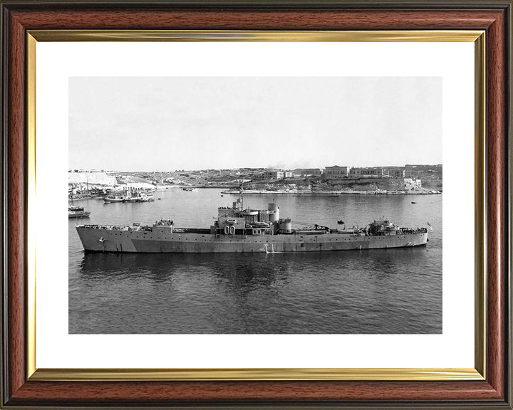 HMS Thruster (1917) Photo Print - Valletta - Royal Navy R Class Destroyer Hampshire Prints 10 x 8 Classic Frame Yes