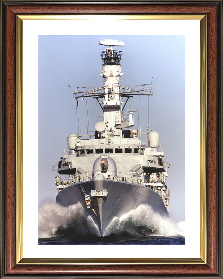 HMS Lancaster (F229) Photo Print - Underway Bow View - Royal Navy Type 23 Frigate Hampshire Prints 10 x 8 Classic Frame Yes