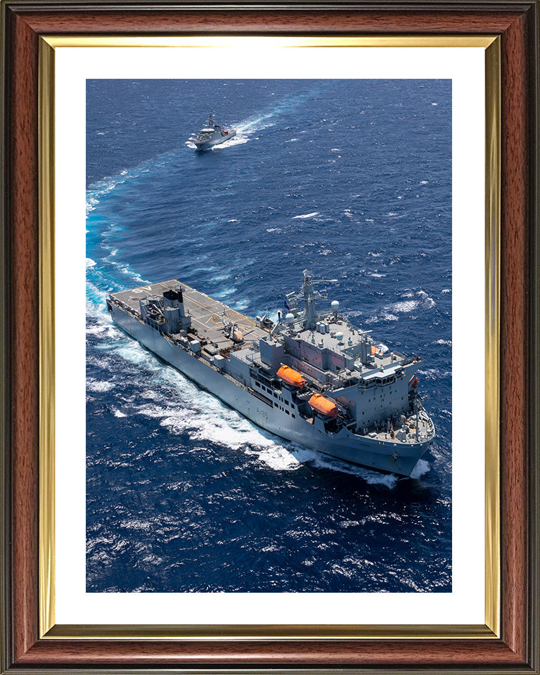 RFA Argus (A135) Photo Print - Turning to Port - Royal Fleet Auxiliary Casualty Class Ship Hampshire Prints 10 x 8 Classic Frame Yes