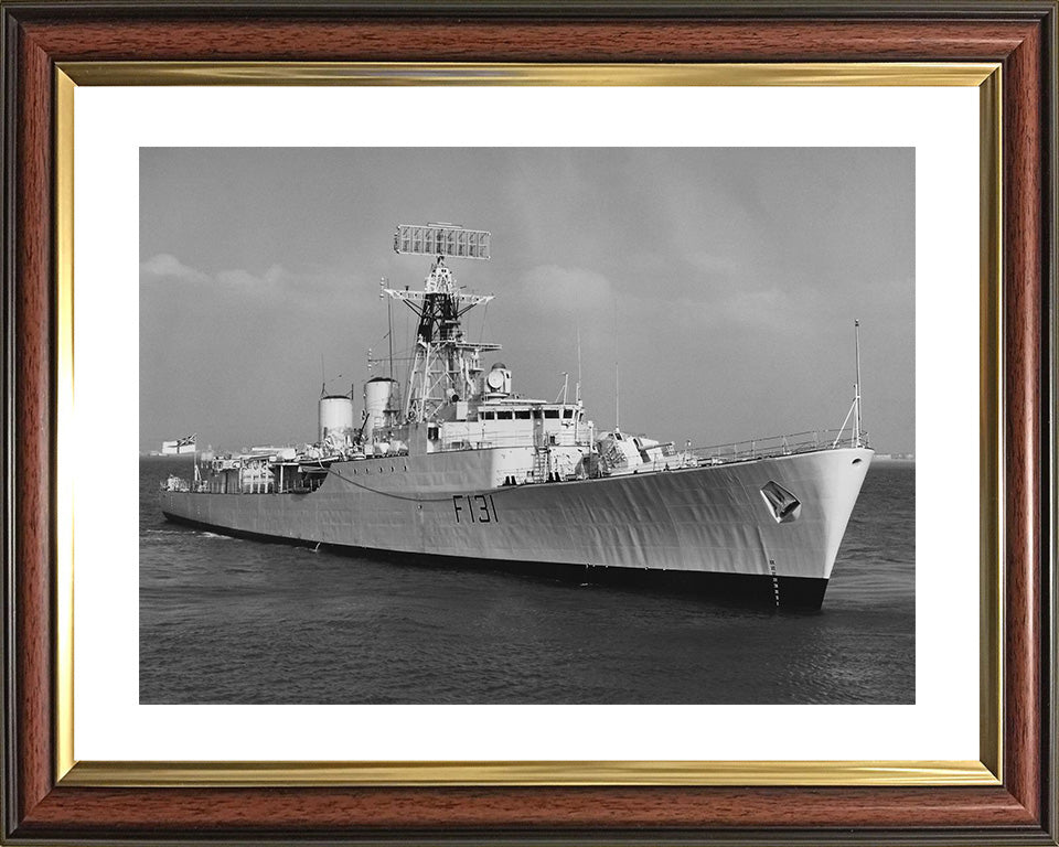 HMS Nubian (F131) Photo Print - Starboard View - Royal Navy Tribal Class Frigate Hampshire Prints 10 x 8 Classic Frame Yes