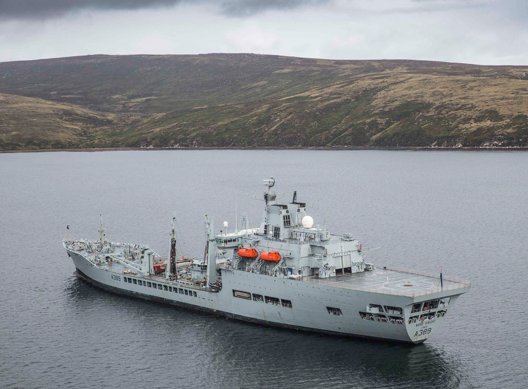 RFA Wave Knight (A389) Photo Print - High Starboard Quarter View - Royal Fleet Auxiliary Wave Class Tanker Hampshire Prints 6 x 4 No Frame No