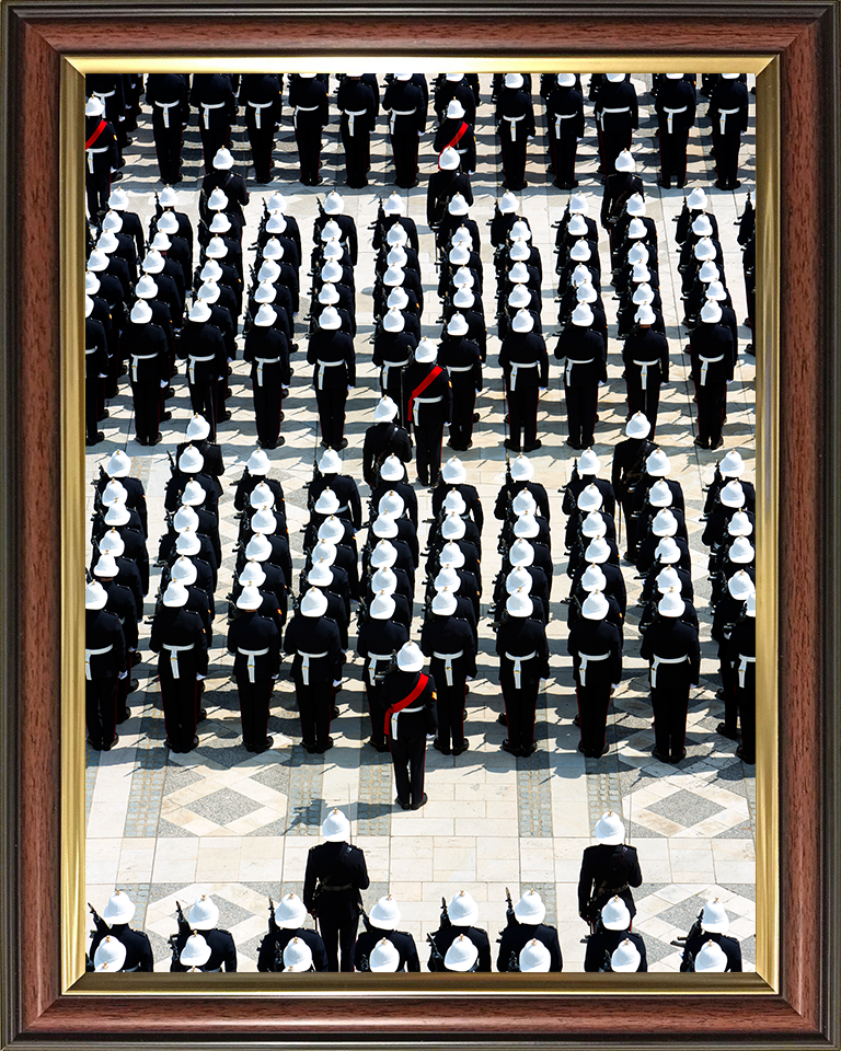 Royal Marine Commandos on Parade in London Photo Print Hampshire Prints 10 x 8 Classic Frame No