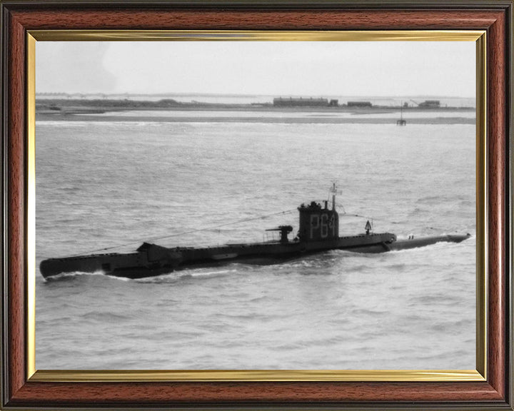 HMS Vandal (P64) Photo Print - Port Side View - Royal Navy U Class Submarine Hampshire Prints 10 x 8 Classic Frame No