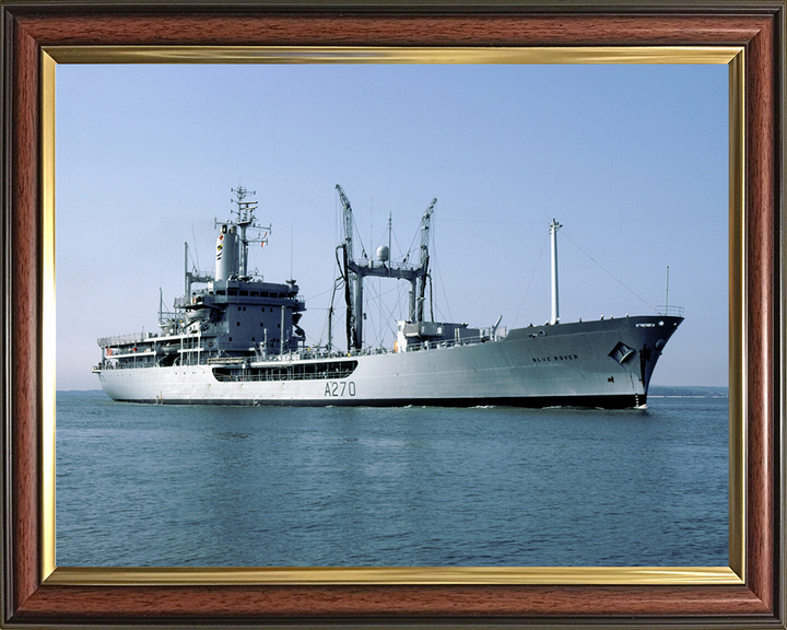 RFA Blue Rover (A270) Photo Print - Low Starboard View - Royal Fleet Auxiliary Rover Class Tanker Hampshire Prints 10 x 8 Classic Frame No