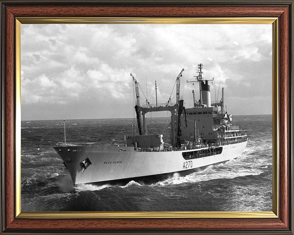 RFA Blue Rover (A270) Photo Print - Port Bow View - Royal Fleet Auxiliary Rover Class Tanker Hampshire Prints 10 x 8 Classic Frame No