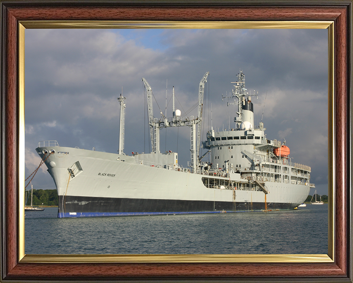 RFA Black Rover (A273) Photo Print - At A Buoy - Royal Fleet Auxiliary Rover Class Tanker Hampshire Prints 10 x 8 Classic Frame No