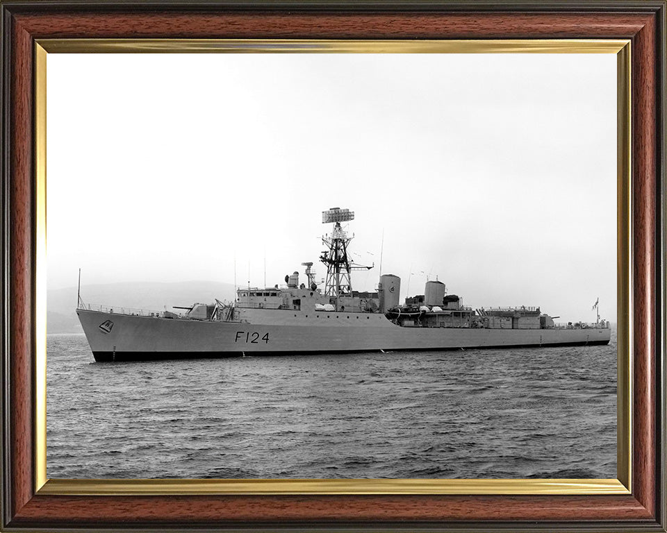 HMS Zulu (F124) Photo Print - Port Beam View - Royal Navy Tribal Class Frigate Hampshire Prints 10 x 8 Classic Frame No