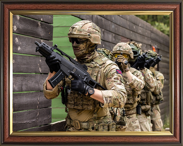 Royal Marine Commandos Battle training Photo Print - 45 Commando Hampshire Prints 10 x 8 Classic Frame No