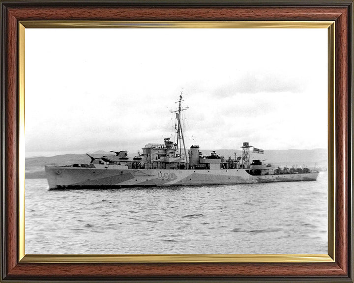 HMS Woodcock (U90) Photo Print - Port Side View - Royal Navy Black Swan Class Sloop Hampshire Prints 10 x 8 Classic Frame No