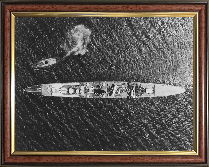 HMS Ajax (22) Photo Print - From Above 1939 - Royal Navy Leander Class Light Cruiser