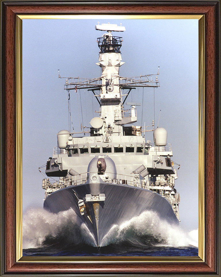 HMS Lancaster (F229) Photo Print - Underway Bow View - Royal Navy Type 23 Frigate Hampshire Prints 10 x 8 Classic Frame No