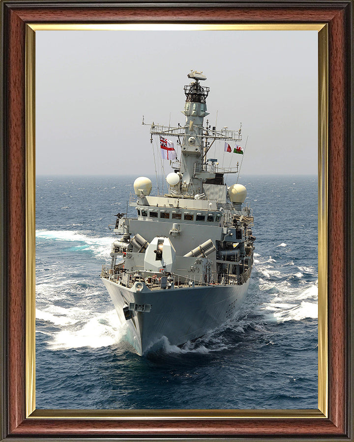HMS Monmouth (F235) Photo Print - Bow View - Royal Navy Type 23 Frigate Hampshire Prints 10 x 8 Classic Frame No