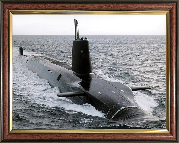HMS Vanguard (S28) Photo Print - High Starboard Bow View - Royal Navy Vanguard Class Submarine Hampshire Prints 10 x 8 Classic Frame No