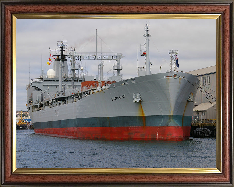 RFA Bayleaf (A109) Photo Print - Alongside - Royal Fleet Auxiliary Leaf Class Tanker Hampshire Prints 10 x 8 Classic Frame No