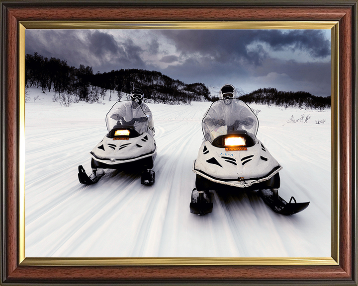 Royal Marine Commandos on a Ski-Doo Photo Print - SRS Squadron Hampshire Prints 10 x 8 Classic Frame No