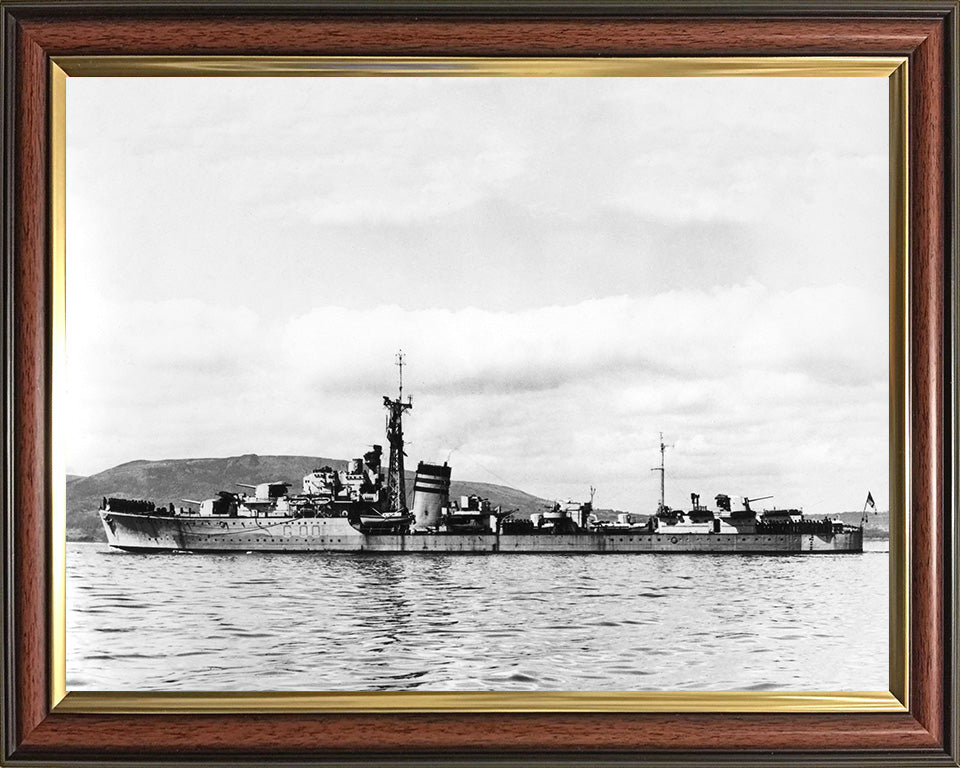 HMS Jervis (G00) (F00) Photo Print - Port Beam View - Royal Navy J Class Destroyer Hampshire Prints 10 x 8 Classic Frame No
