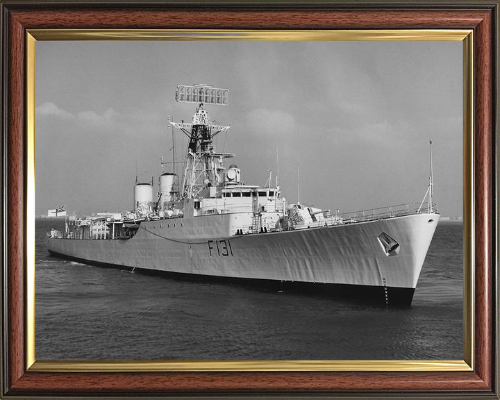 HMS Nubian (F131) Photo Print - Starboard View - Royal Navy Tribal Class Frigate Hampshire Prints 10 x 8 Classic Frame No