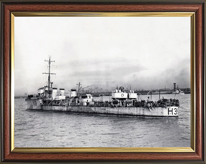 HMS Skate (H39) Photo Print - Port Side - Royal Navy R Class Destroyer Hampshire Prints 10 x 8 Classic Frame No
