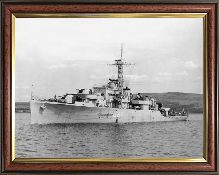 HMS Opossum (U33) Photo Print - Port Side - Royal Navy Black Swan Class Sloop Hampshire Prints 10 x 8 Classic Frame No