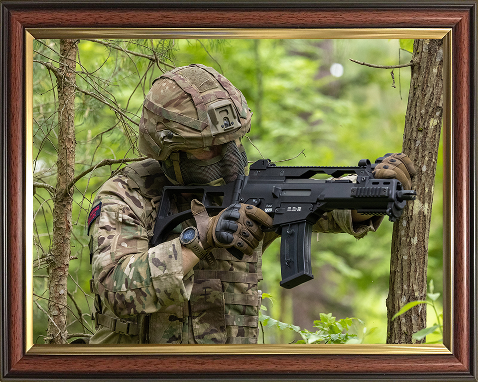 Royal Marines Battle training Photo Print - 45 Commando Hampshire Prints 10 x 8 Classic Frame No