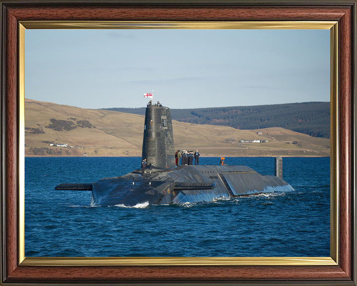 HMS Victorious (S29) Photo Print - Port Bow View - Royal Navy Vanguard Class Submarine Hampshire Prints 10 x 8 Classic Frame No