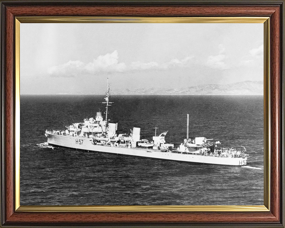 HMS Hesperus (H57) Photo Print - Port Side View - Royal Navy H Class Destroyer Hampshire Prints 10 x 8 Classic Frame No