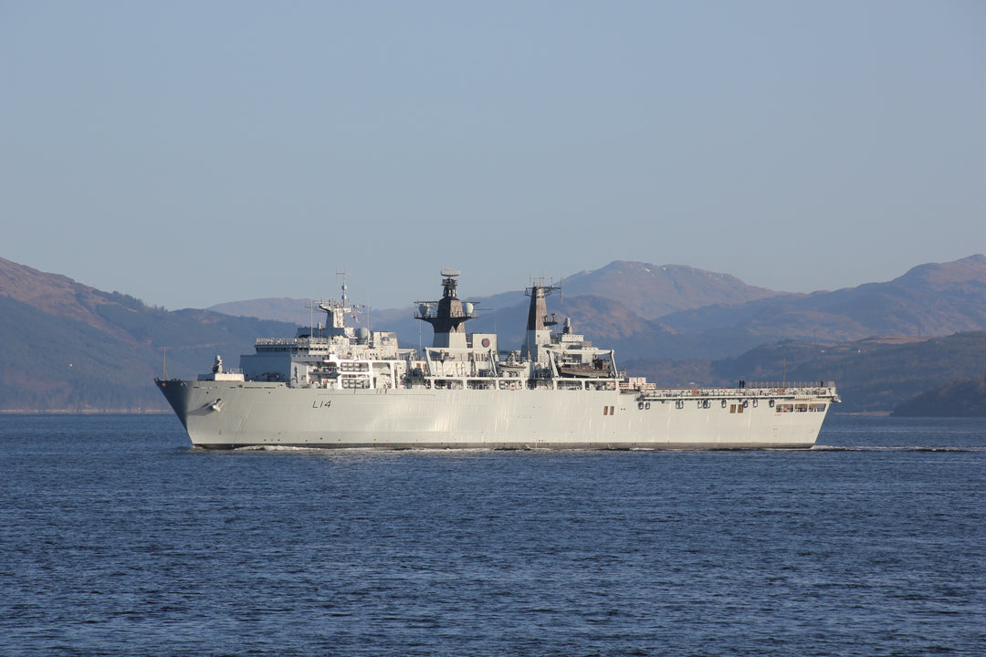 HMS Albion (L14) Photo Print - Port Beam View - Royal Navy Albion Class Amphibious Ship Hampshire Prints 6 x 4 No Frame No