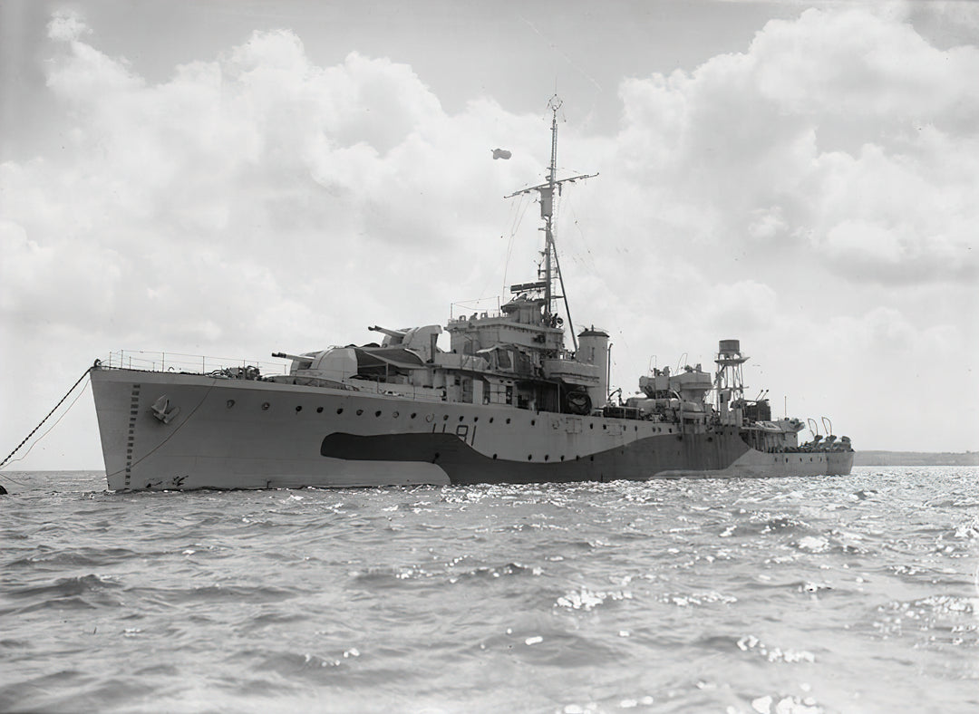 HMS Stork (L81) Photo Print - At Anchor - Royal Navy Bittern Class Sloop Hampshire Prints 6 x 4 No Frame No