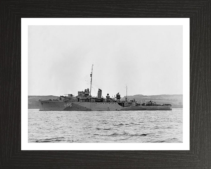 HMS Enchantress (L56) (U56) Photo Print - Port Side View - Royal Navy Bittern Class Sloop Hampshire Prints 10 x 8 Black Frame Yes