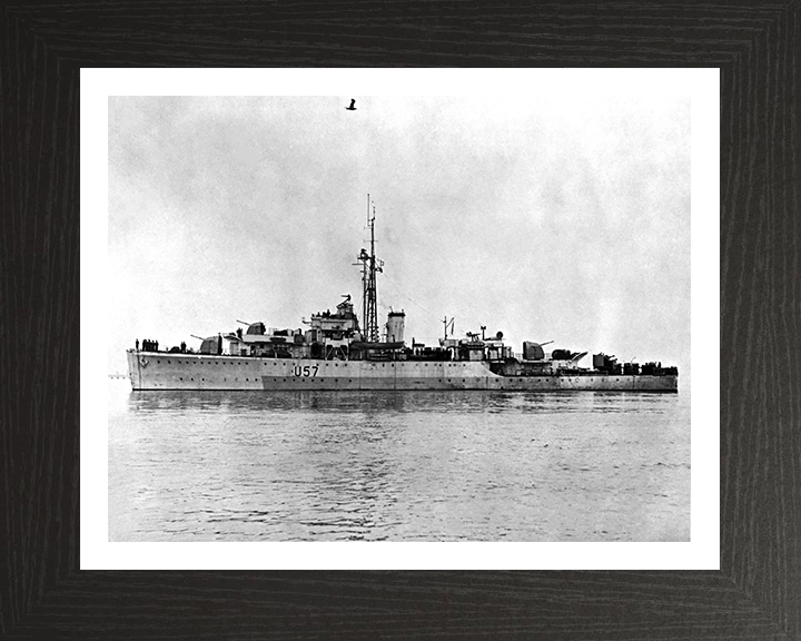 HMS Black Swan U57 (L57) Photo Print - Port Beam - Royal Navy Black Swan Class Sloop Hampshire Prints 10 x 8 Black Frame Yes