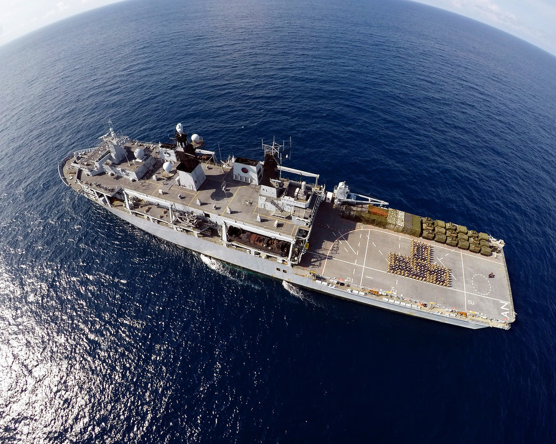 HMS Albion (L14) Photo Print - From Above - Royal Navy Albion Class Amphibious Ship Hampshire Prints 6 x 4 No Frame No