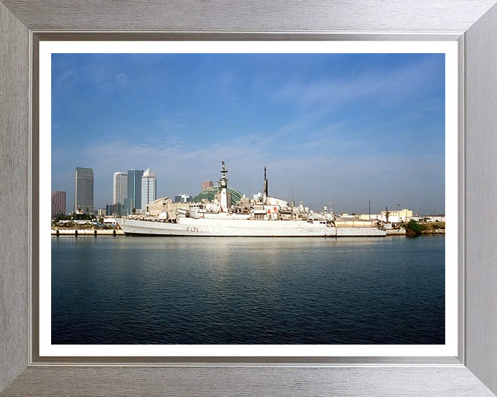 HMS Active (F171) Photo Print - Alongside Tampa 1994 - Royal Navy Type 21 Frigate Hampshire Prints 10 x 8 Silver Frame Yes