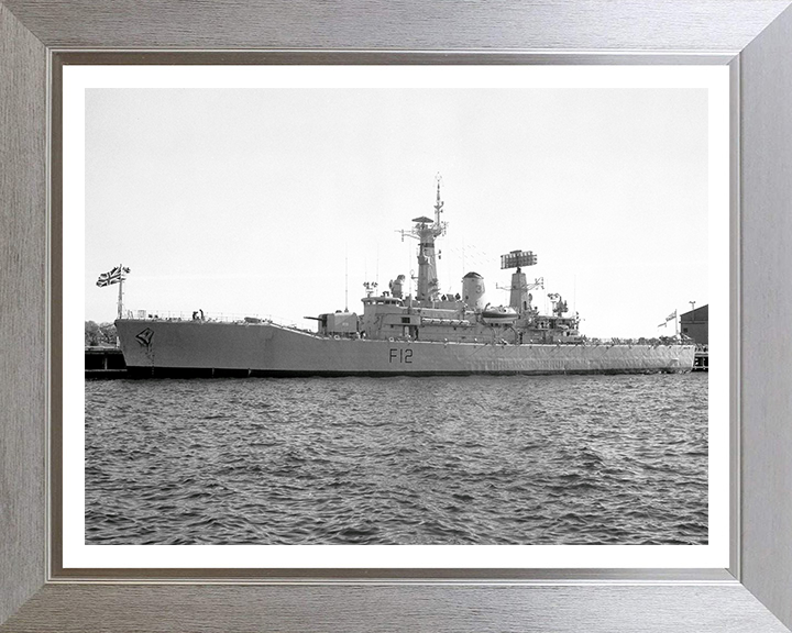 HMS Achilles (F12) Photo Print - In Harbour - Royal Navy Leander Class Frigate Hampshire Prints 10 x 8 Silver Frame Yes