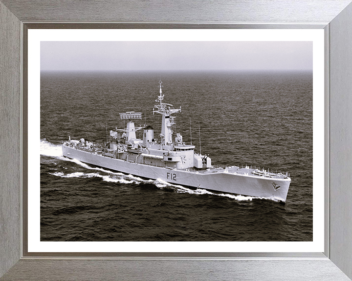HMS Achilles (F12) Photo Print - Underway - Royal Navy Leander Class Frigate Hampshire Prints 10 x 8 Silver Frame Yes