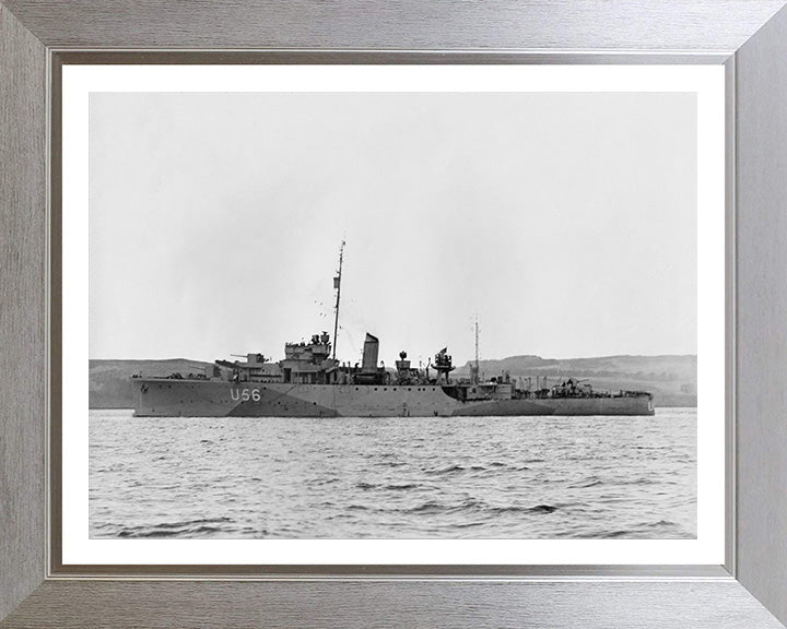 HMS Enchantress (L56) (U56) Photo Print - Port Side View - Royal Navy Bittern Class Sloop Hampshire Prints 10 x 8 Silver Frame No