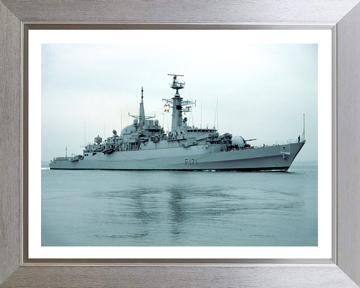 HMS Active (F171) Photo Print - Starboard Reflections - Royal Navy Type 21 Frigate Hampshire Prints 10 x 8 Silver Frame Yes