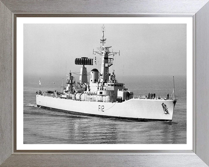 HMS Achilles (F12) Photo Print - Entering Harbour - Royal Navy Leander Class Frigate Hampshire Prints 10 x 8 Silver Frame Yes