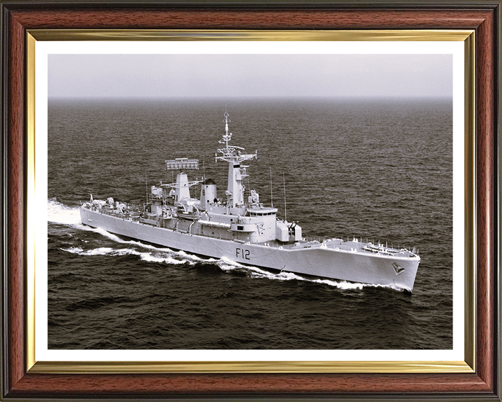 HMS Achilles (F12) Photo Print - Underway - Royal Navy Leander Class Frigate Hampshire Prints 10 x 8 Classic Frame Yes