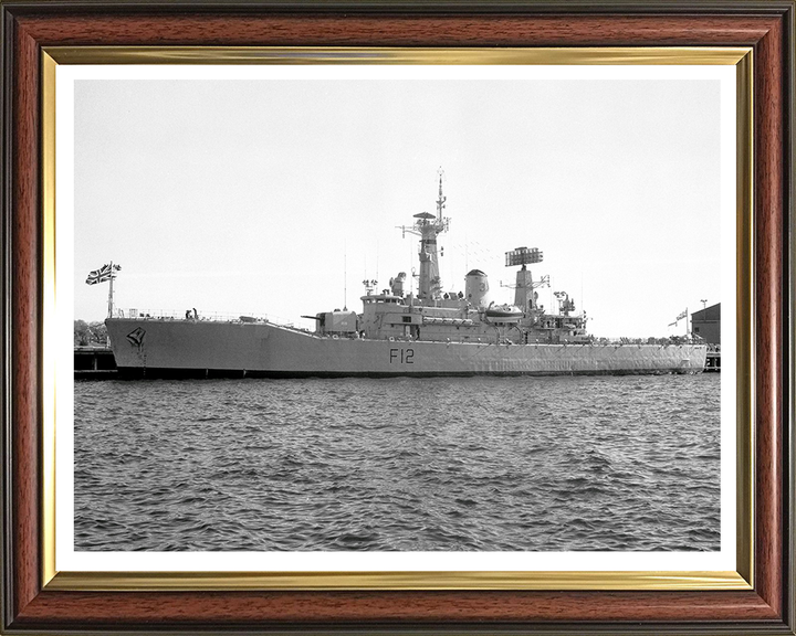 HMS Achilles (F12) Photo Print - In Harbour - Royal Navy Leander Class Frigate Hampshire Prints 10 x 8 Classic Frame Yes