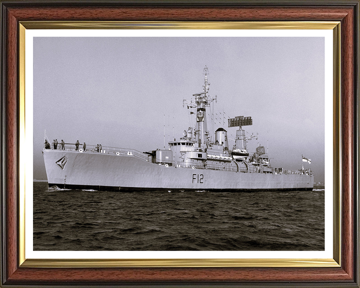 HMS Achilles (F12) Photo Print - At Sea - Royal Navy Leander Class Frigate Hampshire Prints 10 x 8 Classic Frame Yes