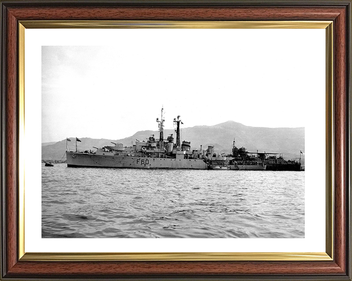 HMS Alacrity (U60) Photo Print - Port View - Royal Navy Black Swan Class Sloop Hampshire Prints 10 x 8 Classic Frame Yes