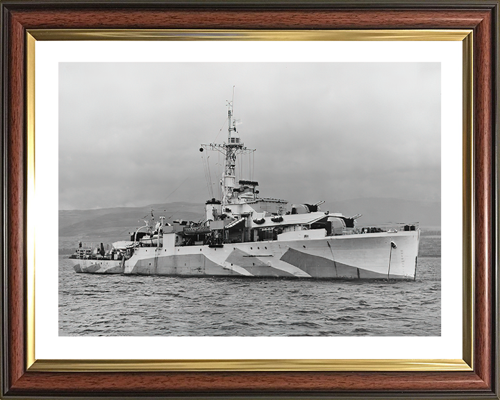 HMS Amethyst (F116) Photo Print - Starboard View - Royal Navy Black Swan Class Sloop Hampshire Prints 10 x 8 Classic Frame Yes