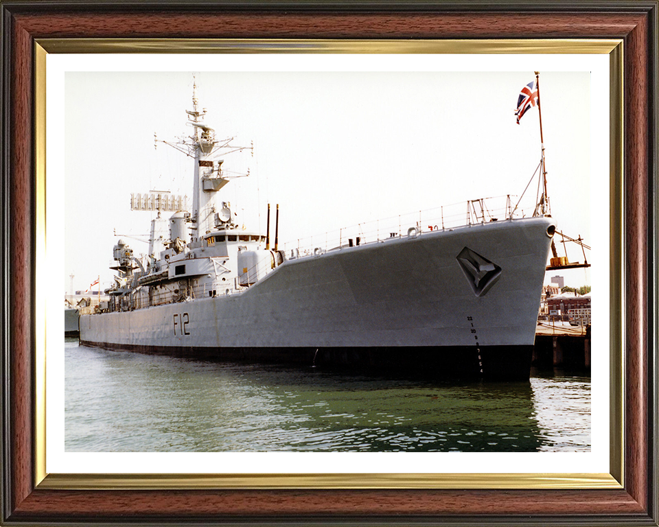 HMS Achilles (F12) Photo Print - Alongside - Royal Navy Leander Class Frigate Hampshire Prints 10 x 8 Classic Frame Yes
