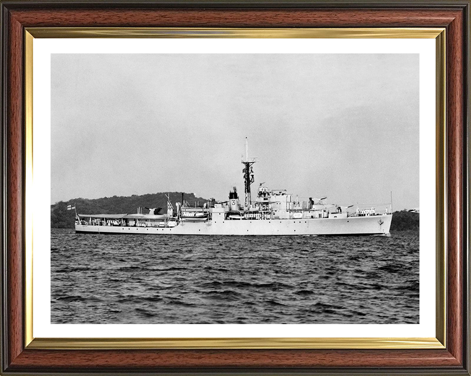 HMS Crane (U23) Photo Print - Starboard Beam View - Royal Navy Black Swan Class Sloop Hampshire Prints 10 x 8 Classic Frame Yes